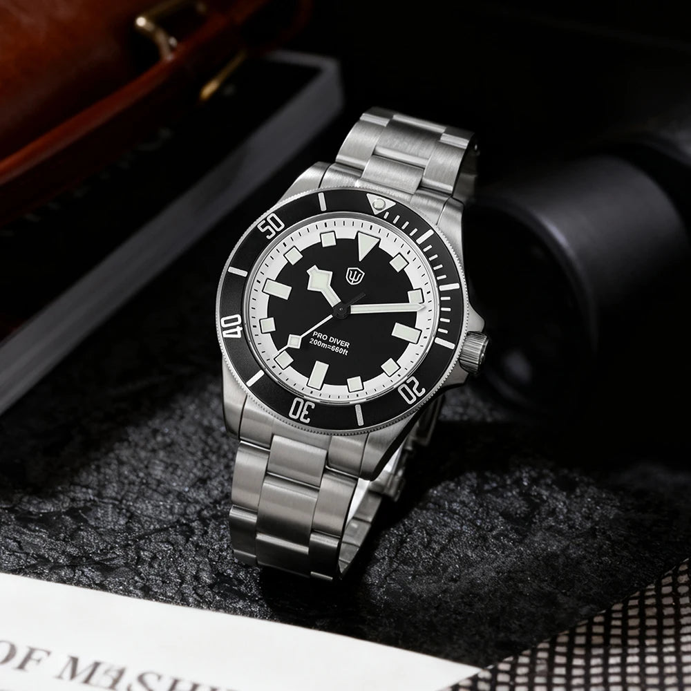 Watchdives WD1969 Pro Quartz Watches New Dial VH31 Sweep Seconds Movement 200m Waterproof Men Watches Luminous Luxury Watches
