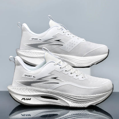 Marathon Men Sports Running Shoes Carbon Board Air Cushion Breathable Lightweight Women's Comfortable Athletic Nonskid Sneakers
