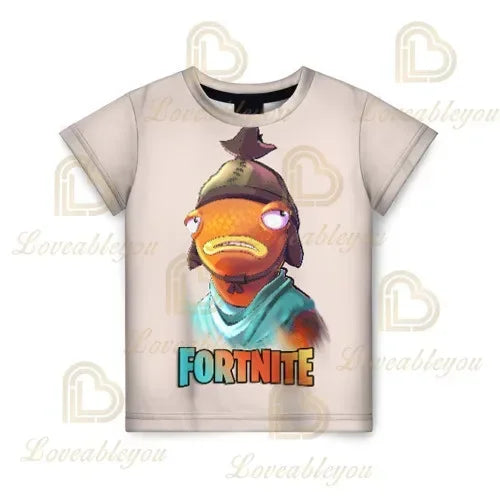 Fortnites 3D Printed Short Sleeve T-Shirt Game Cartoon Print Battle Royale Adult Kid Clothes Kids T-shirt Harajuku Tshirt