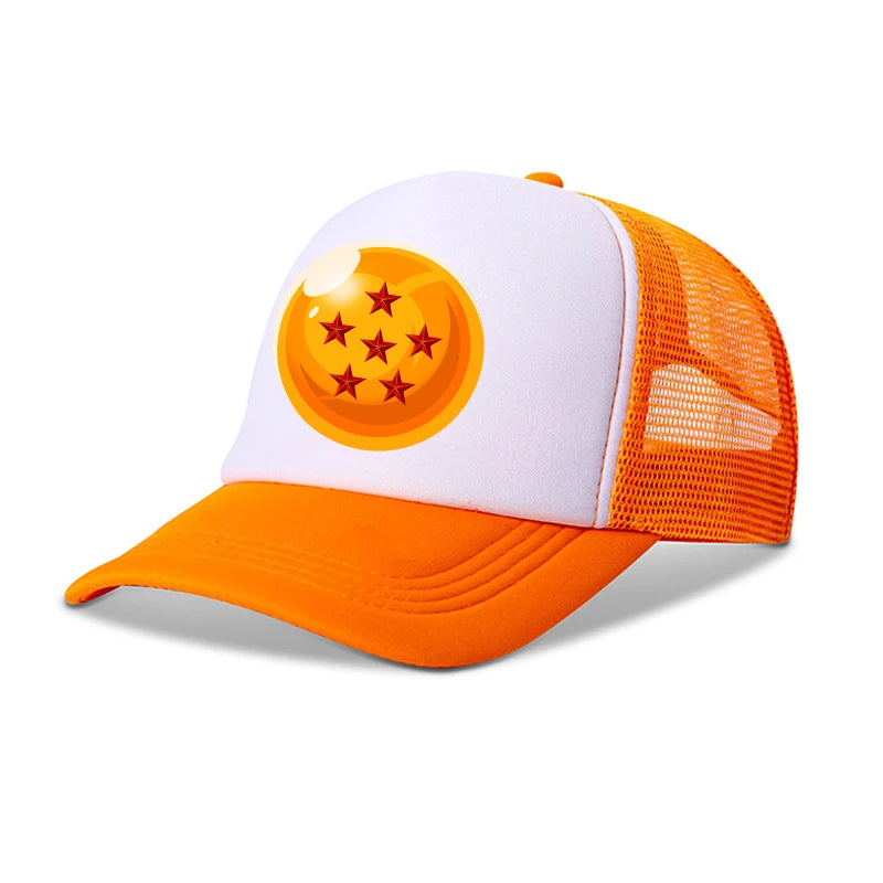 Dragon Ball Parent-child Baseball Cap Adjustable Anime Boy Sunhat Orange Summer Men Outdoor Sport Peaked Hat Birthday Gifts