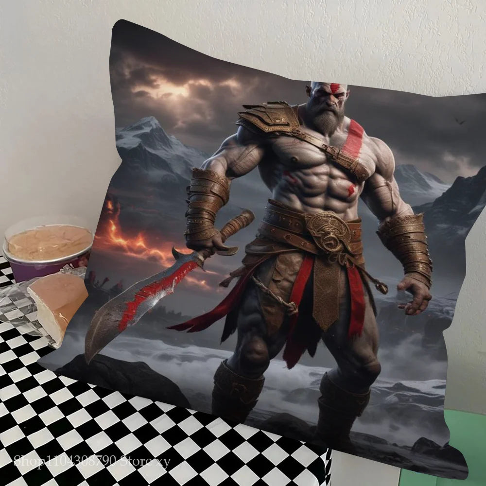 1pc The Last Of Us God Of War Pillow Case Square Bedroom Sofa Leisure Comfort Cushion Car Living Room Home Decoration