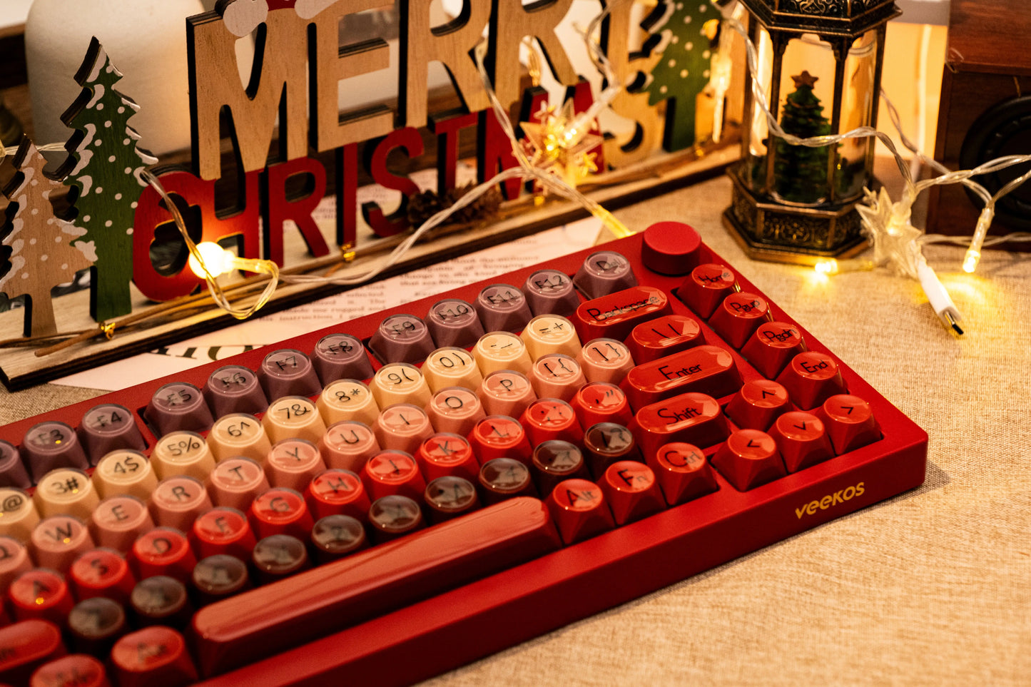AKKO 5075 X Veekos K75 Gaming Mechanical Keyboard 75% RGB 3/5-Pin Hot Swap Wired Customized Keyboard with Knob Gasket