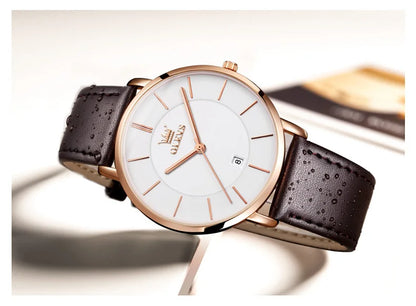 OLEVS 5869 Men's Watch Japan Quartz Movement Thin Case Fashion Waterproof Watch For Men Calendar Simple Original Male Wristwatch