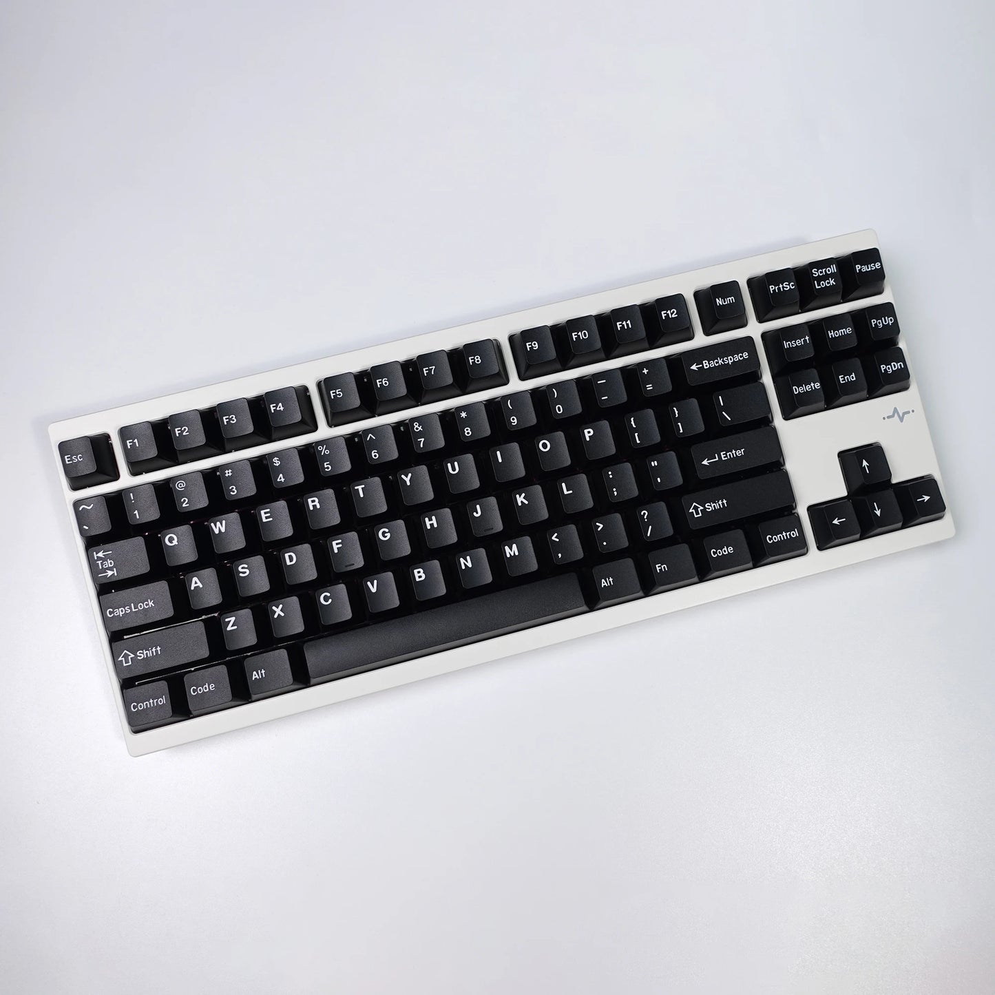 KBDiy GMK WOB Keycap Cherry Profile Double Shot PBT ISO 7u Black and White Keycaps For Mechanical Keyboard Retro Gaming Key Cap