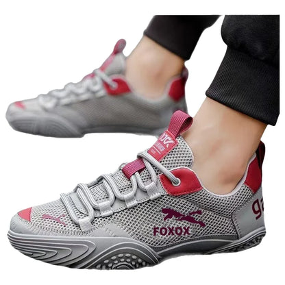 Men's Breathable Running Shoes Lightweight Mesh Upper Comfortable Soft Sole Sporty Casual Sneakers Trendy Summer Footwear