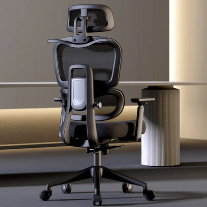 Electronic Gaming Computer Chair Adjustable Ergonomic Office Chair with Lumbar Support, Reclining Mesh Gaming Computer Chair, Swivel Executive Desk Chair with Headrest & Wheels