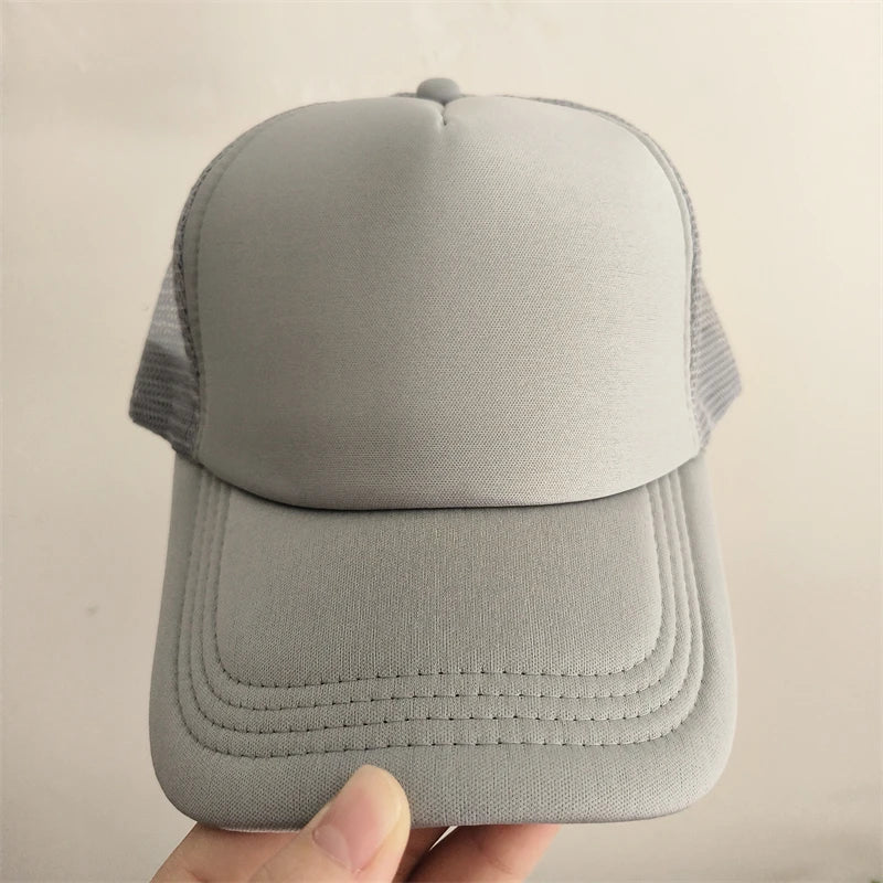 Customized Logo Mesh Baseball Caps Men Women 5 Panel Cheaper Trucker Hats Sports Team Snapback Caps Summer Sun Dad Hat Gorras