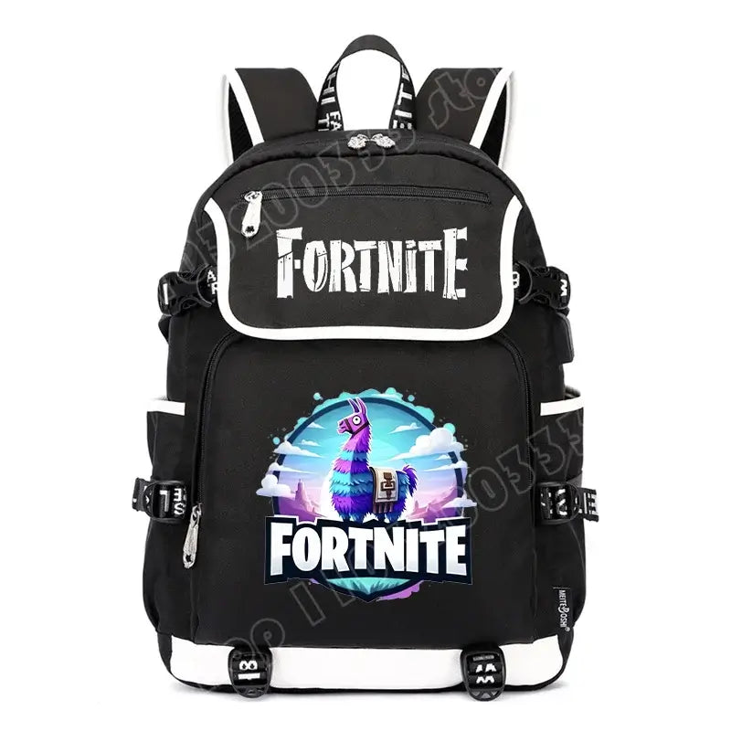 Fortnites Rucksack mit großem Fassungsvermögen, lässige Umhängetasche mit USB-Anschluss, Unisex-Anime-Schultasche für Schüler, neues stilvolles Schreibwaren-Geschenk