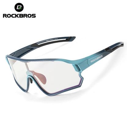 ROCKBROS Children's Cycling Glasses Polarized Photochromic Lens Children Bicycle Glasses Non-Slip Rubber Temple Arm Bike Glasses