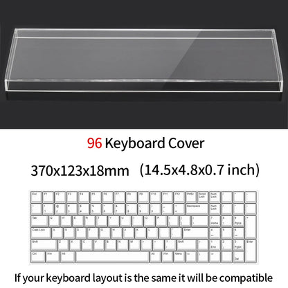 Acrylic Keyboard Clear Protector Case Mechanical Keyboard Dust Cover For 60/61/64 96 98104/108 Key Mouse Cover Keyboard Cover