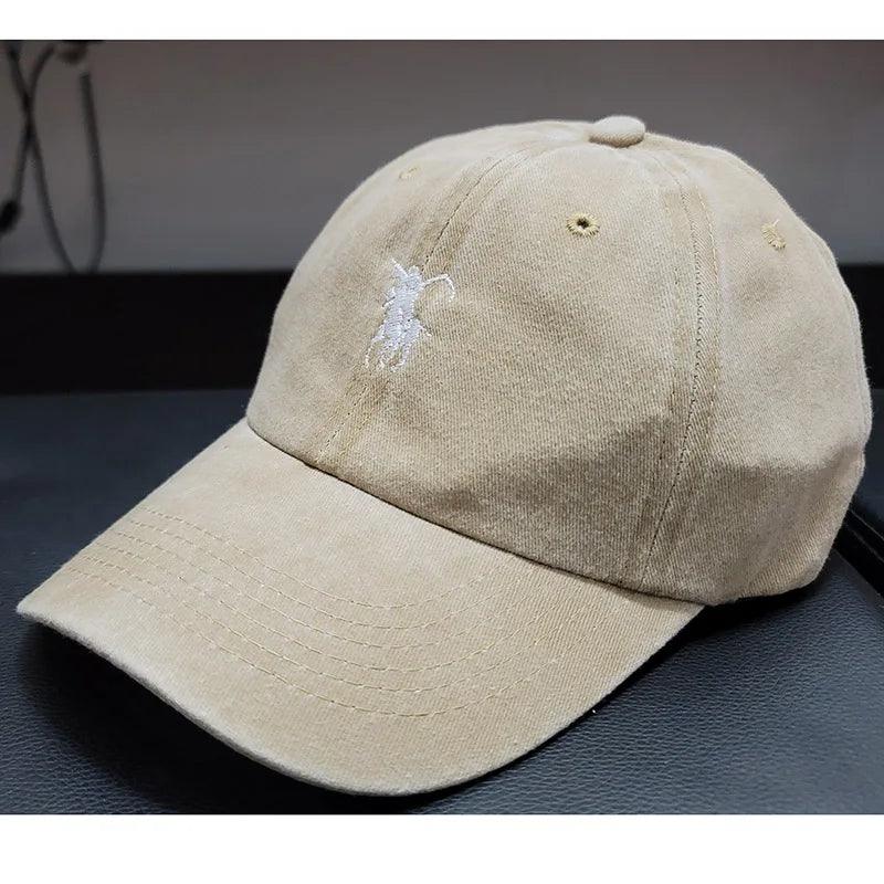 Baseball Caps Men Women Soft Cotton Washed Soft Adjustable Sunbonnet Dad Cap Hats Boys Girls Embroidery Design Grim Reaper Japan