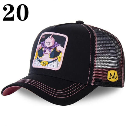 New Dragon Ball DRAGONBALL Mesh Cap Cartoon Mesh Cap Men And Women Baseball Cap Fashion Patch Trucker Cap