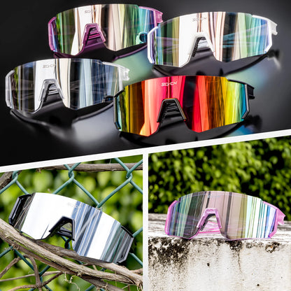 Scvcn Sunglasses Cycling Glasses Photochromic Sports for Men Sun Mountain Bike Road Bicycle Eyewear Goggles UV400 Polarized MTB