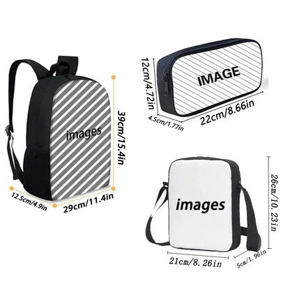 New Game FortniteS Child School Backpack With Shoulder Bag Pencil Bags School Bags for Boys Girls Best Gift