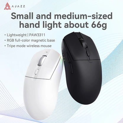 AJAZZ AJ139Pro/AJ139V2MC Kabellose Maus PMW3395/PAW3311-Chipsatz 12000-26000Dpi Professionelle Gaming-Maus