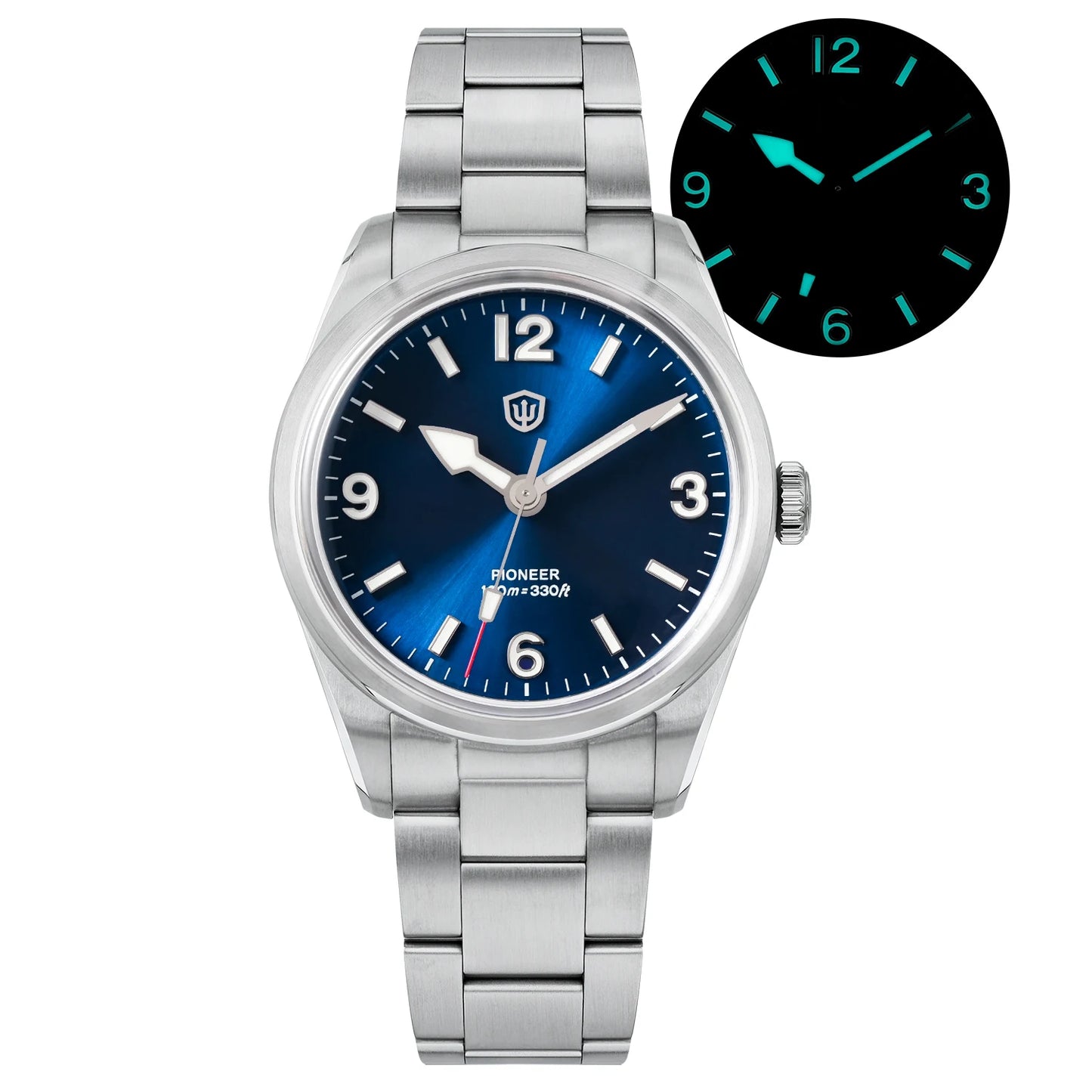 Watchdives WD1960S V2 36.5mm Men’s Quartz Watch VH31 Sweep-Seconds Movement  Sapphire Crystal BGW9/C3 Luminous  Watch for Men