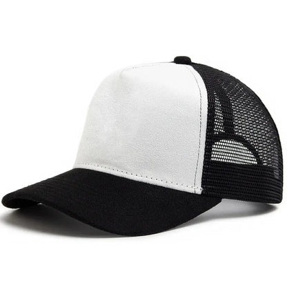 2025 Unisex 5 panel Mesh Suede Trucker Hat Custom Print Logo Men Baseball Cap Spring Summer Breathable Sports Hats Women gorros