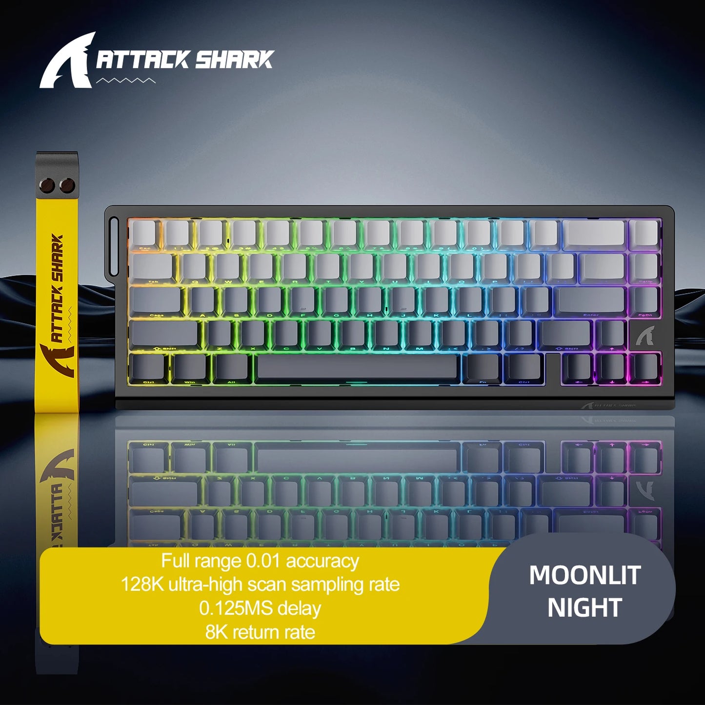 ATTACK SHARK X68HE Esports Magnetic Axis Keyboard 8KHz Return Rate, Total Area 0.01mm, and 0.125ms Rate Class Ultra-Low Latency