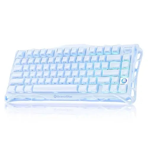 GravaStar Mercury K1 75% Wireless Mechanical Gaming Keyboard, Aluminum Alloy Exoskeleton Design, RGB Backlit，Hot-Swap Socket