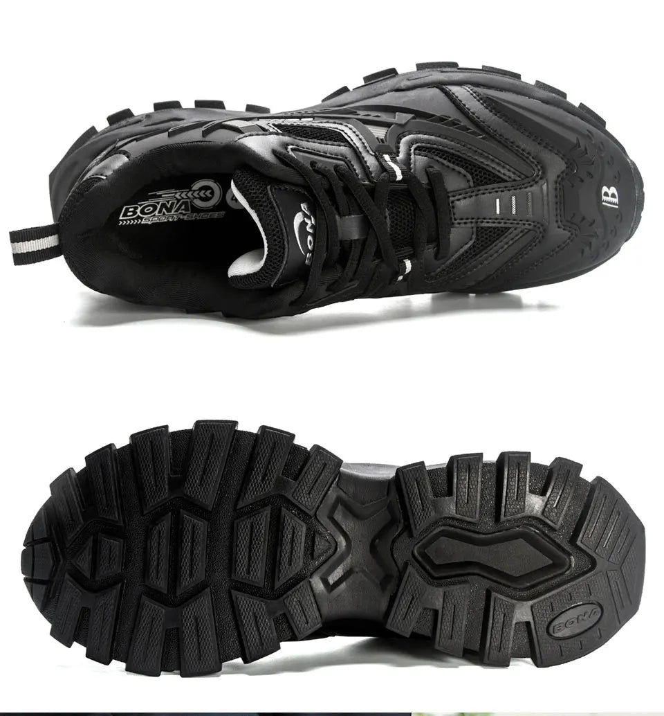 BONA 2023 New Designers Anti-Slip and Wear-Resistant Classic Running Shoes Athletic Sport Shoes Men Outdoor Sneakers Lightweight