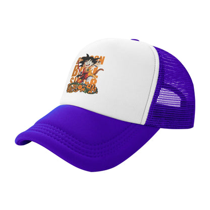 Dragon Ball Z Trucker Hat Super Saiyan Son Goku Hat Sun Hat Sun Caps Adjustable Snapback Caps Mesh Baseball Caps Wholesale New