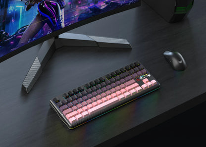 AULA F87 Pro V2 E-Sports Mechanical Keyboard 2.4g/Usb/Bluetooth Hot-Swap RGB Long Battery Life Custom Gasket 5 Layer PC Gaming