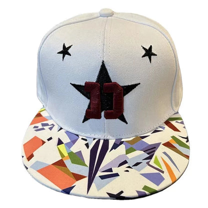 Men's Letter Embroidery All-match Flat Brim Baseball Cap Ladies Summer Hip Hop Hats Outdoor Shade Adjustable Casual Peaked Caps