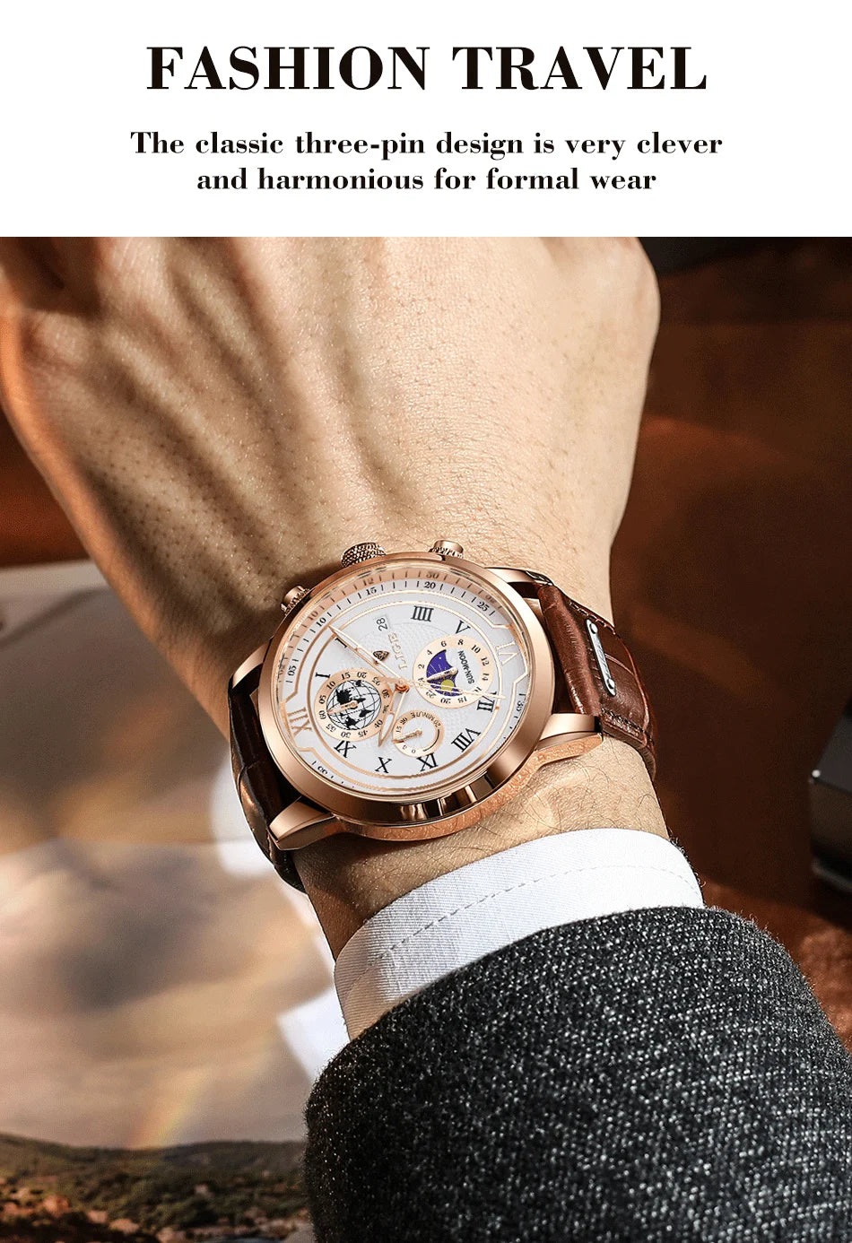 LIGE Luxury Man Wristwatch Waterproof Luminous Chronograph Watch for Men Leather Strap Men's Quartz Watches Reloj Hombre+Box