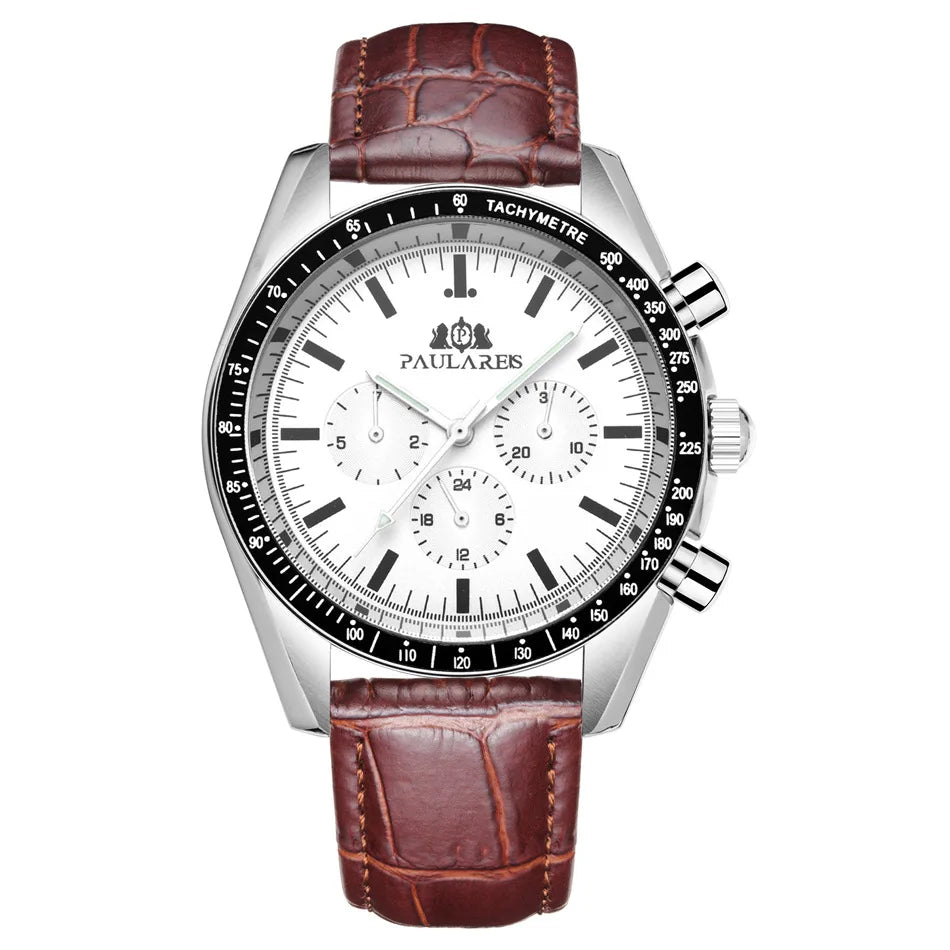 PAULAREIS P Brand Luxury Men Mechanical Watches Calendar Business Watch Mens Sports Waterproof Stainless Steel Automatic Watches