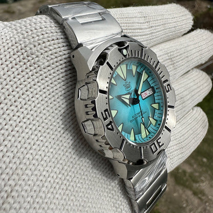 STEELDIVE SD1984 Monster Steel Strap Mechanical Watch NH36 Movt Sapphire Crystal 200M Waterproof Swiss Super Luminous Wristwatch