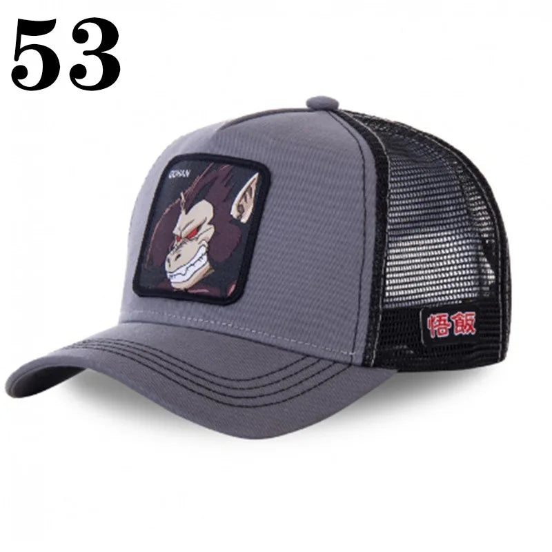 New Dragon Ball DRAGONBALL Mesh Cap Cartoon Mesh Cap Men And Women Baseball Cap Fashion Patch Trucker Cap