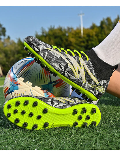 New Men Football Boots Breathable Sport Training Soccer Shoes Cleats Sport Outdoor TF Futsal Match Turf Grass Drop Shipping