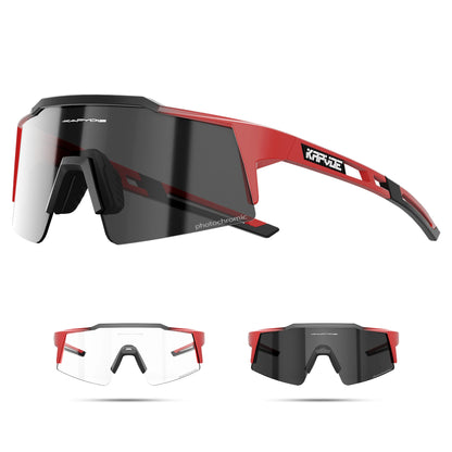 KAPVOE Photochromic Cycling Sunglasses for Men Glasses Fashion Mountain Bicycle Road Speed Cool Goggles Sports MTB Bike Eyewear