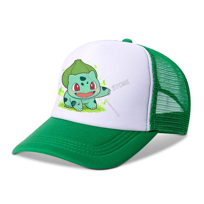 Pokemon Cartoon Baseball Cap for Kids Adult Pikachu Anime Mesh Cap Kawaii Partern Peaked Hat Summer Cap Fashion Accessories Gift