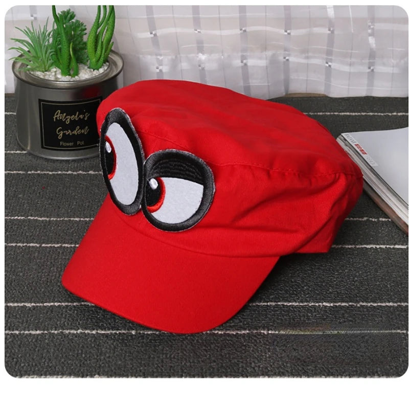 Anime Game Super Luigi Brothers Cosplay Hat Cosplay Odyssey Unisex Adult Funny Big Eyed Sun Hat Baseball Cap