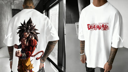 Dragon Ball Anime Super Saiyan 4 T-shirt Summer Men's and Women's Street Loose Casual Versatile Parent Child Clothing Top