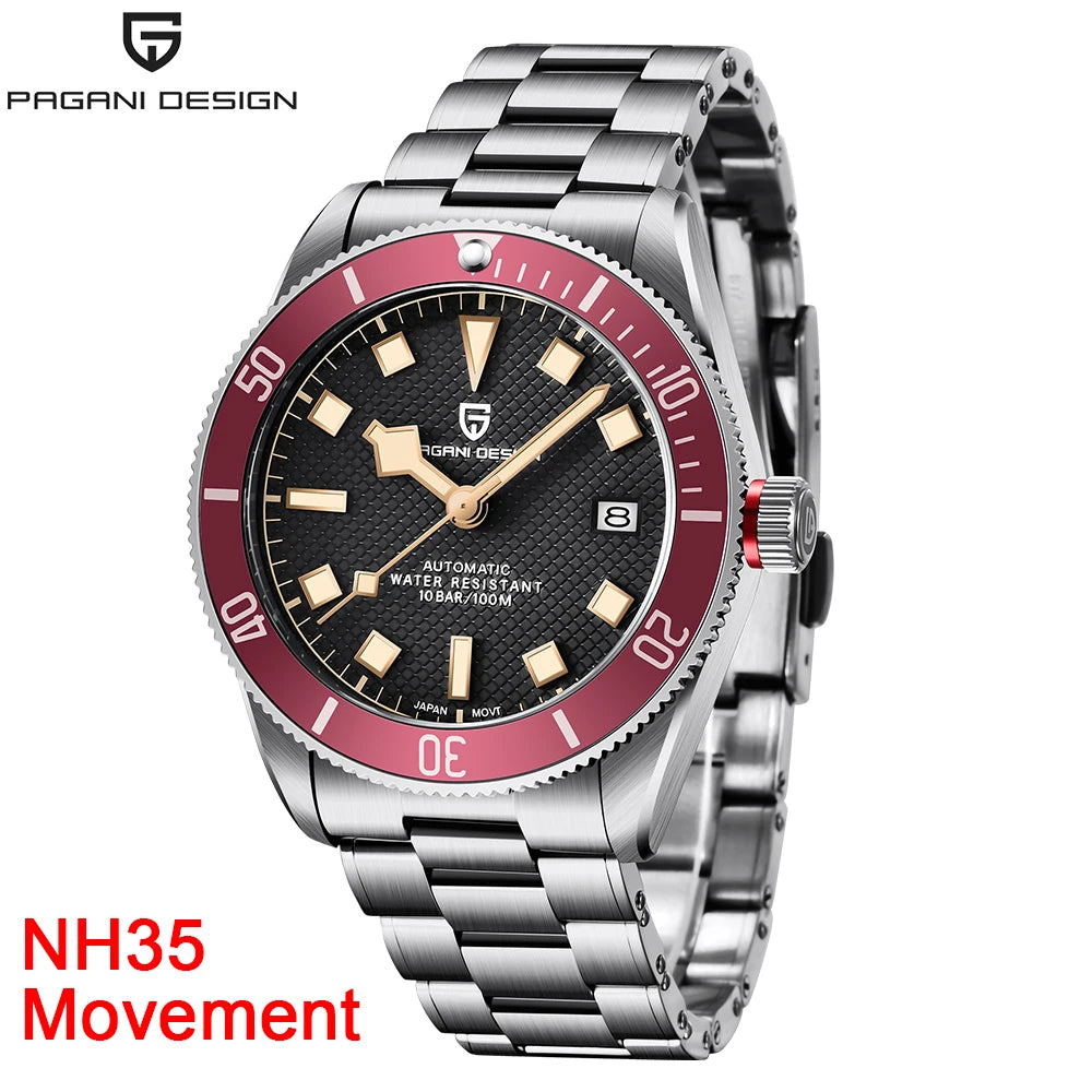 PAGANI DESIGN BB58 Men's Watches Mechanical Watch For Men Luxury Automatic Watch Men NH35 Movt Waterproof Reloj Hombre PD-1671
