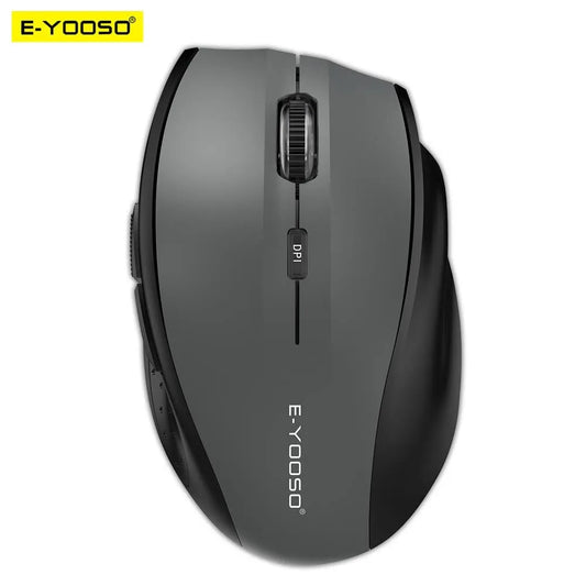 E-YOOSO E-1010 Wireless Gaming Mouse 2.4G USB Optical Mouse, 2400 DPI Ergonomic Wireless Gaming Mouse for Laptop, PC & Office