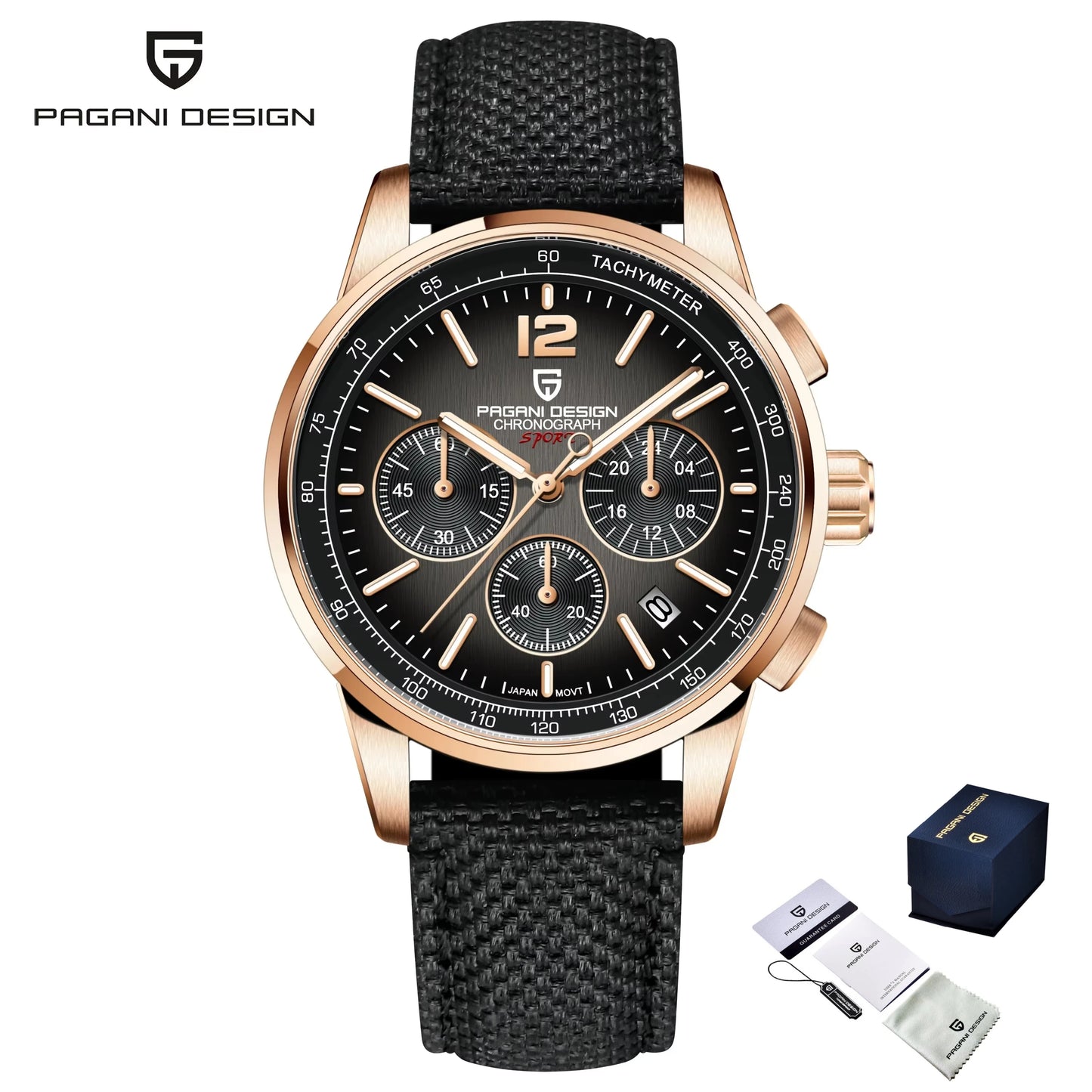 PAGANI DESIGN 2026 New Luxury Fashion Casual Men Quartz Watches VK63 100M Water Resistant Sapphire Glass Stainless Steel Watches
