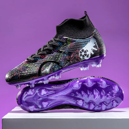 New Men's Football Boots Training Soccer Shoes Breathable Grass Cleats Match Long Spikes Indoor Sneakers Ultralight Drop Shipping