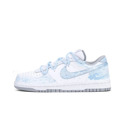 Individuell gestaltete Sneaker Nike Dunk „Fog Hidden Auspicious Clouds“ – Low-Top-Schuhe im High-Street-Retro-Stil mit chinesischer Tuschemalerei für Unisex