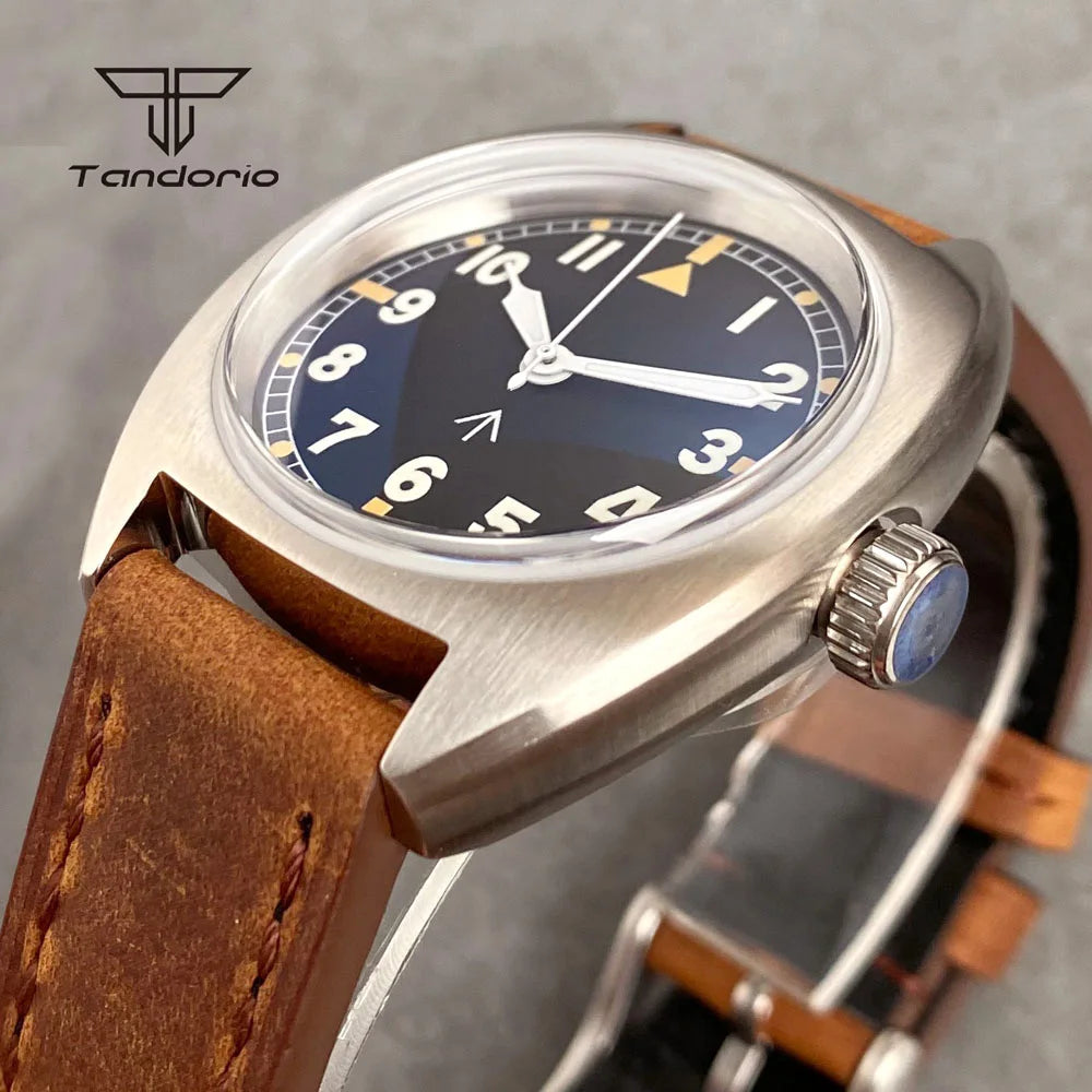 Tandorio 36mm Dive Military Automatic Miyota8215 Mechanical Watch for Men Domed Sapphire Unisex Wristwatch 20BAR Waterproof Lume