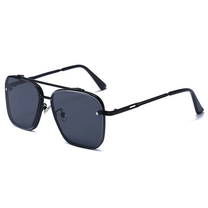New Metal Square Gradient Sunglasses Fashionable Men Women Luxury Sunglasses Outdoor Sports Driving Fishing Goggles UV400