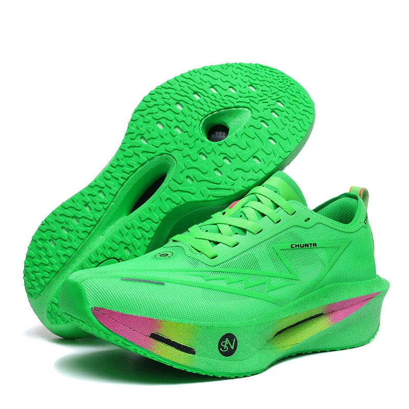 Scarpe da running uomo e donna Chunta con piastra in carbonio, ideali per maratona, sportive, traspiranti, leggere e confortevoli