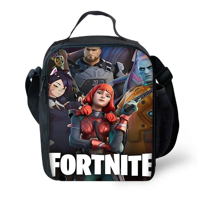 Borsa termica Classic Game Fortnites per bambini, capiente, per ragazzi, ragazze e studenti, ideale per picnic all’aperto, riutilizzabile come lunch box isotermico