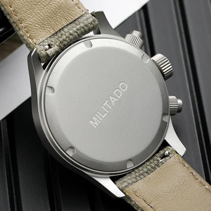 Militado VK61 VK67 Quartz Chronograph Watch 39mm 316L Stainless Steel Case 3 Dial Waterproof 100M  Multifunction Military Watch
