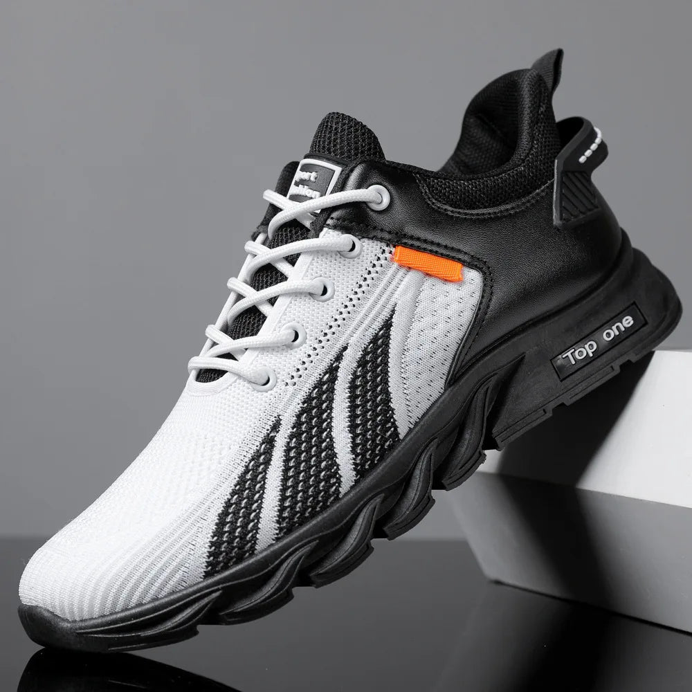 Modne muške tenisice, mrežaste ležerne cipele, muške cipele na vezanje, lagane vulkanizirane cipele, tenisice za hodanje, Zapatillas Hombre