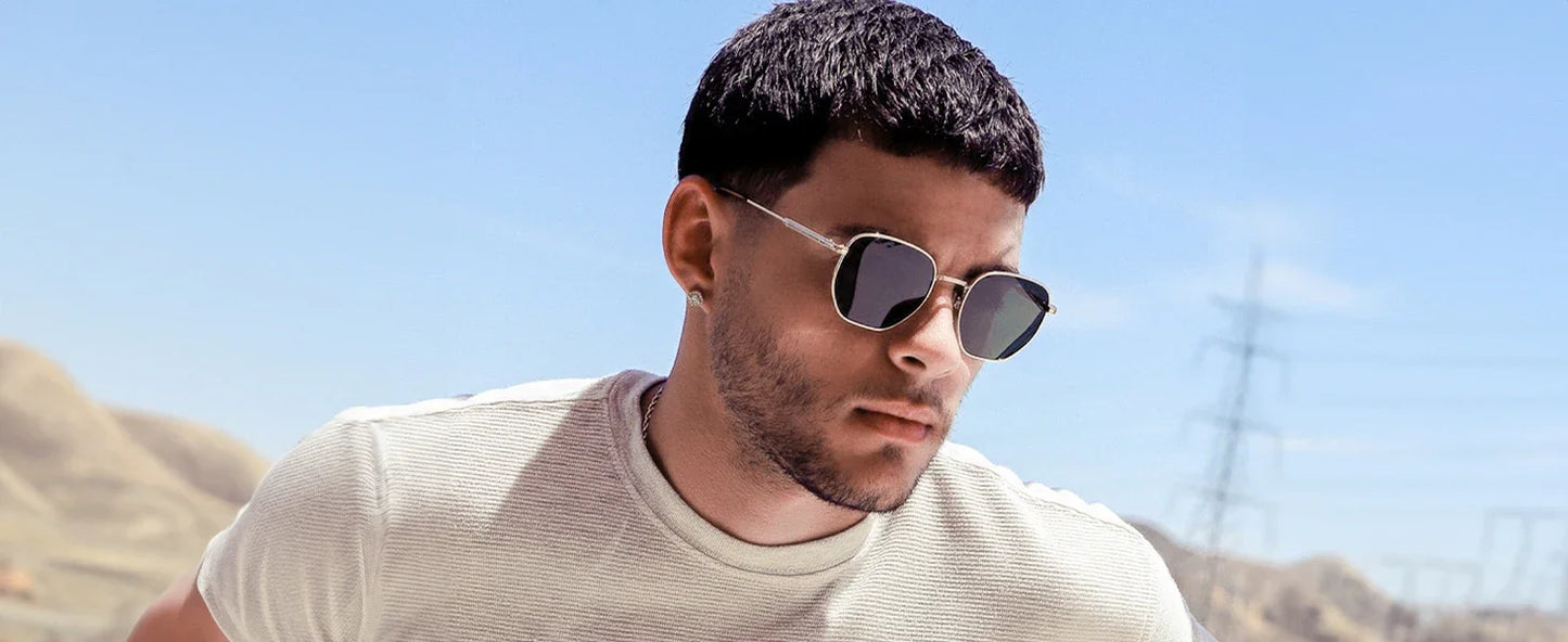 ZENOTTIC Fashion Hexagon Polarized Retro Sunglasses for Men Women-Vintage Metal Frame Design UV Protection Trendy Fashion Shades
