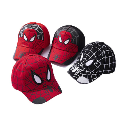 HotToys Spiderman Baseball Cap Boys Grils Hats Superhero Peripheral Cosplay Props Childrens Gift Sunhat Fashion Accessory 3-7y