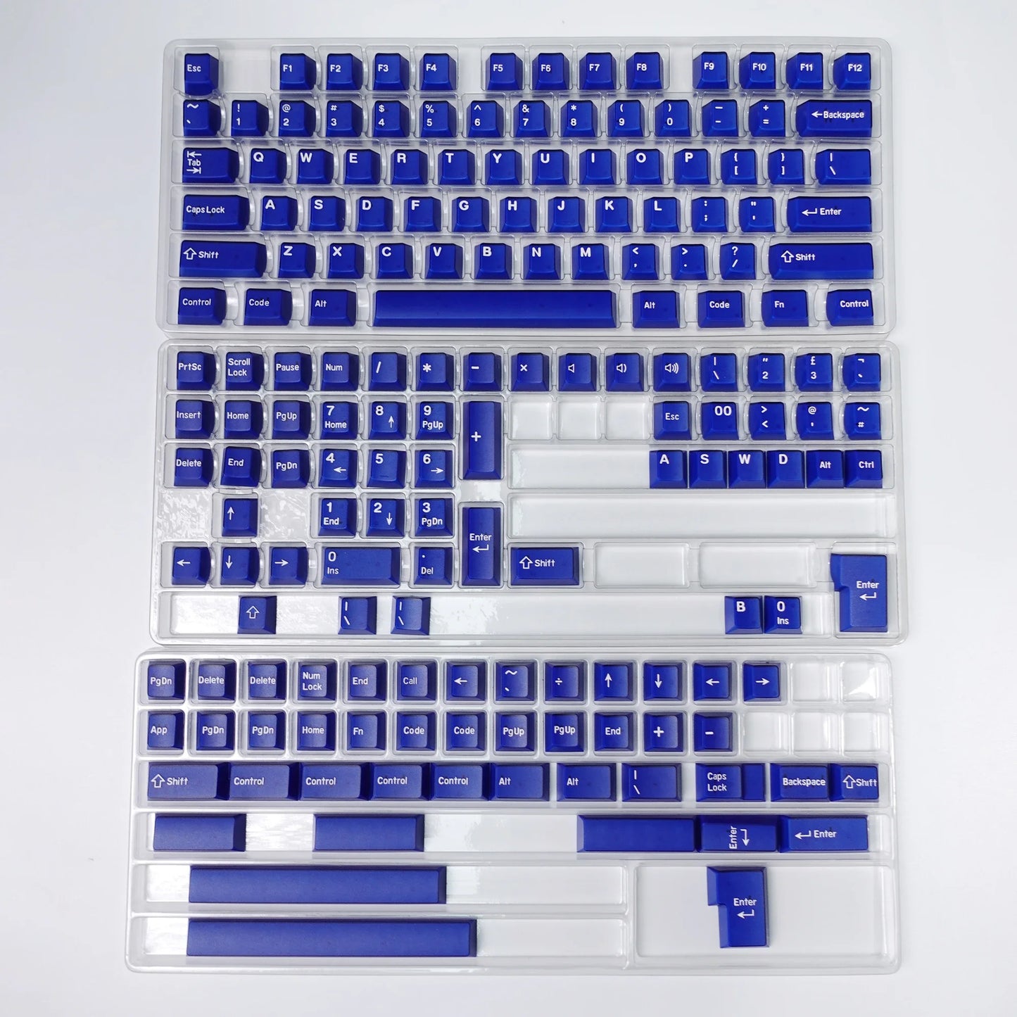 KBDiy 174 Keys PBT Cherry Profile Blue Jade Keycaps for Game Mechanical Keyboard Double Shot DIY for Aula F75 F87 F99 Key Caps